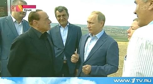 Владимир Путин встретился в Крыму с Сильвио Берлускони,