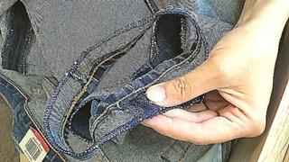 как укоротить джинсы с сохранением фирменной строчки