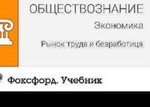 Обществознание. Экономика: Рынок труда и безработица. Центр